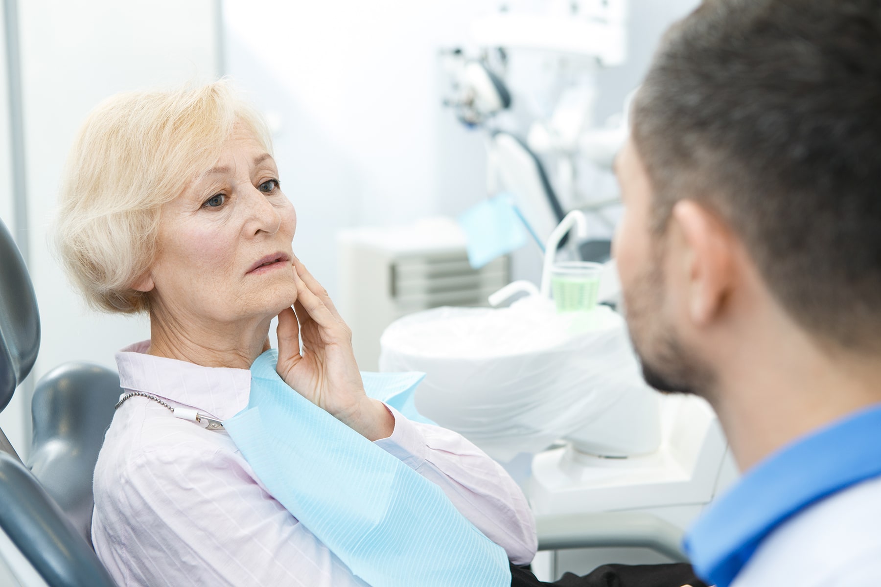 Woman with dental implants in Apex, NC